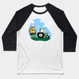 4th birthday tractor outfit for boys and farmers Baseball T-Shirt